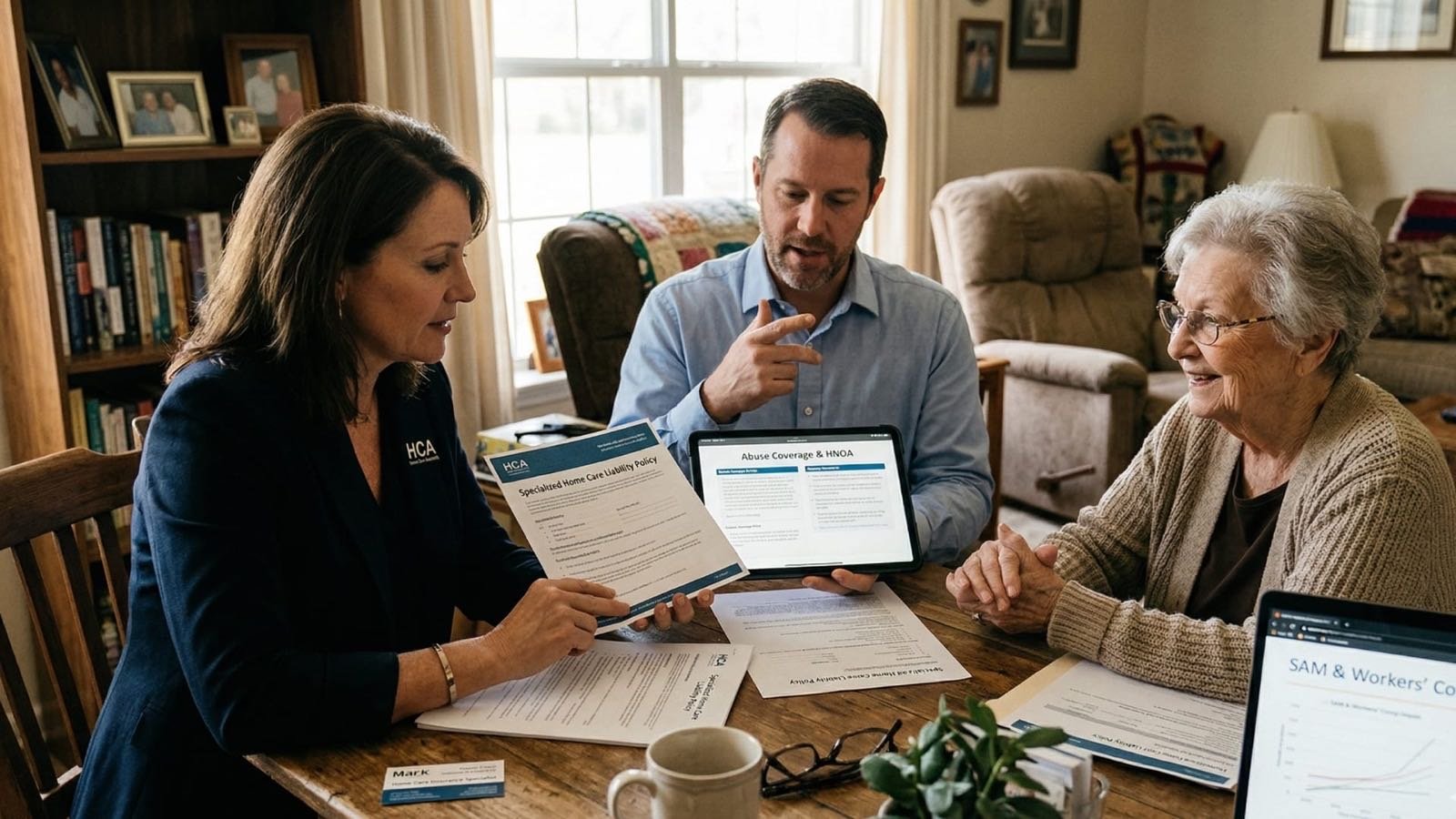 Laptop showing an online insurance quote form