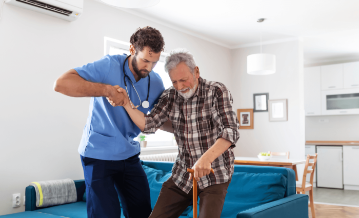 Caregiver lifting/transferring client