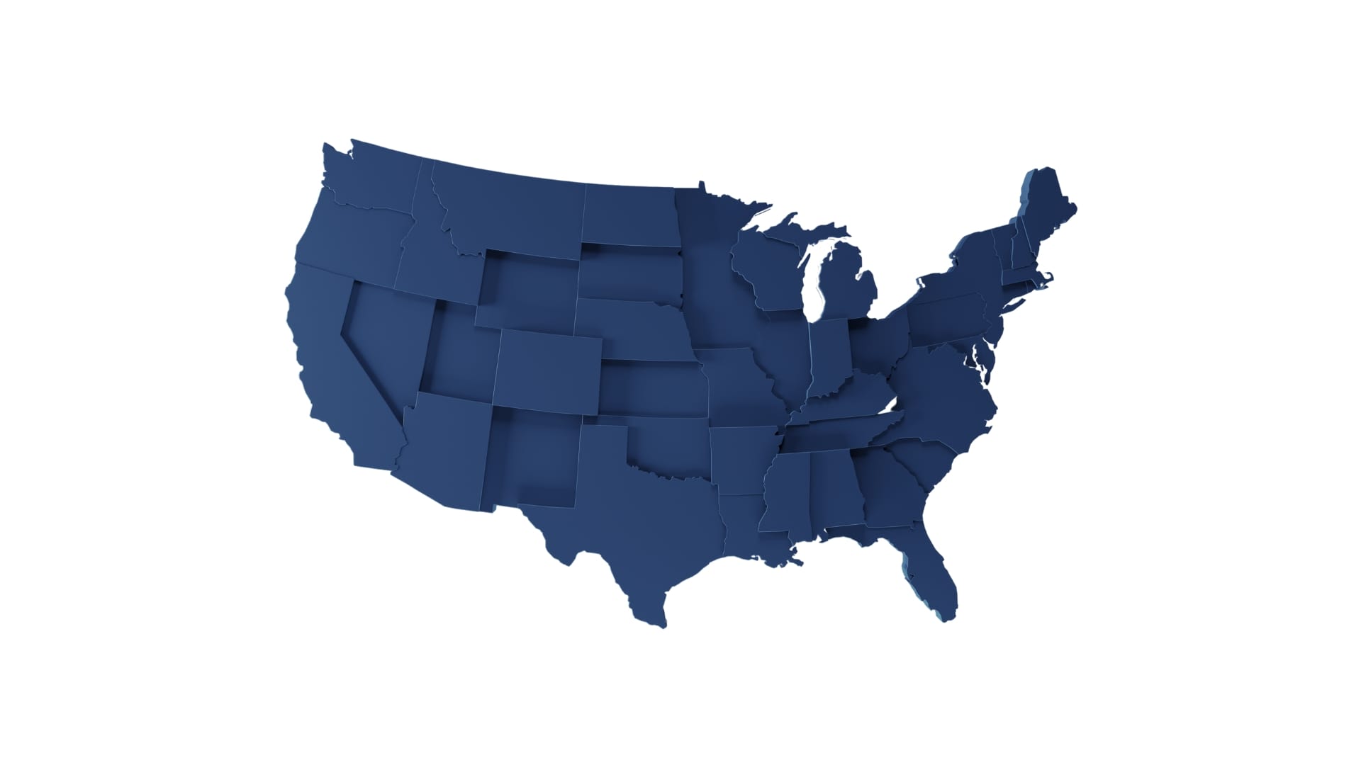 Map of home care insurance coverage and requirements by state.